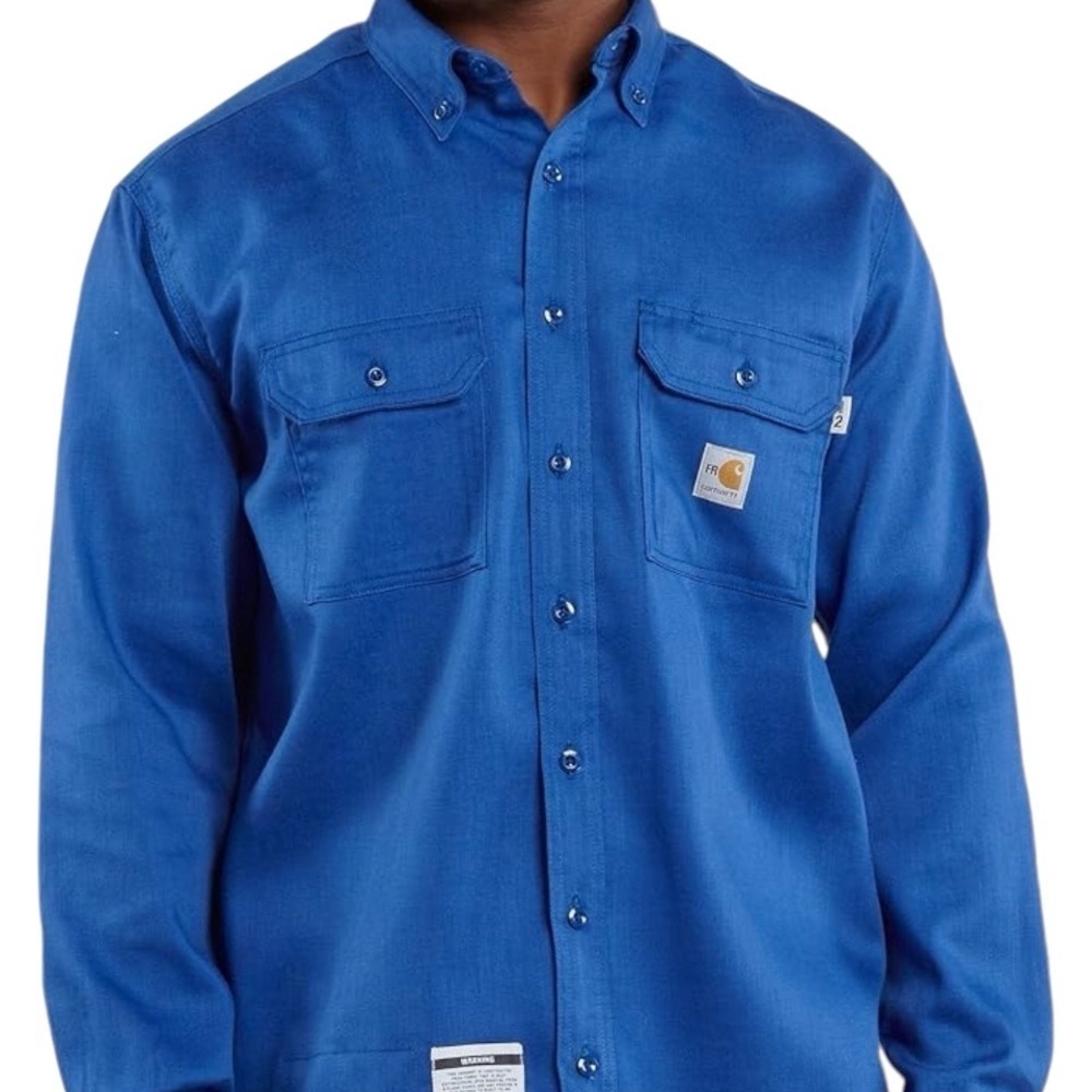 NWOT Carhartt Men's Big & Tall Flame Resistant Lightweight Twill Shirt Size 4X - Picture 2 of 8